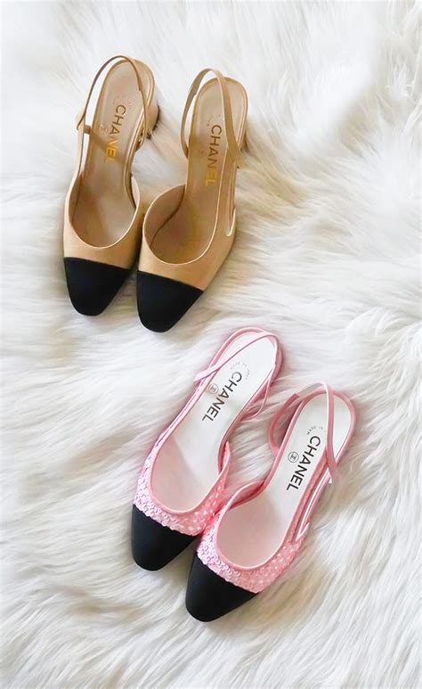 chanel white slingback|Chanel slingback price.